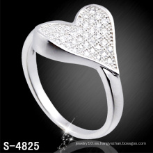 Anillo de plata de ley 925 con forma de corazón (S-4825)